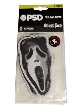 Ghost Face Car Air Freshener – New Car Scent (3 Pack)